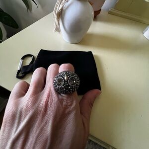 Stunning Fossil Owl Ring